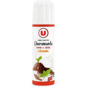Crème sucrée vanillée UHT sous pression U, 27%MG, 250g