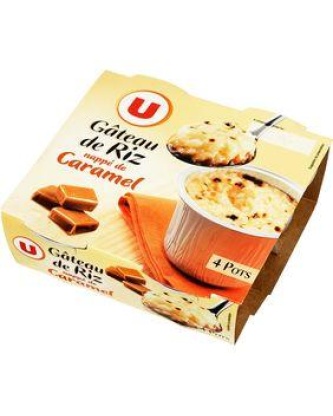 Gâteaux de riz nappés de caramel U, 4x100g