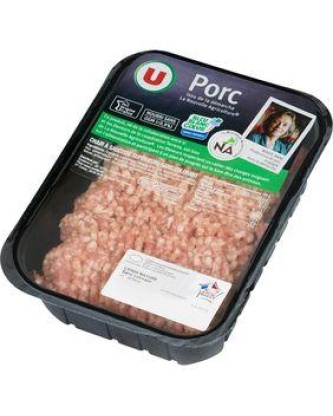 Chair à saucisse sans colorant, U, barquette, 500g