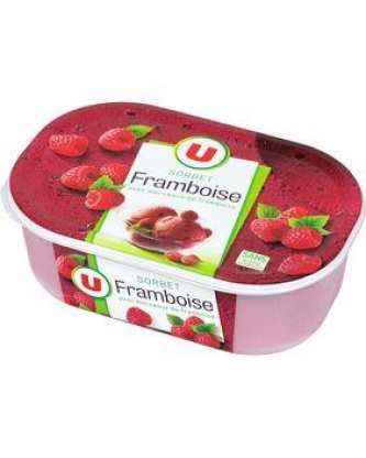 Sorbet framboise U, bac de 583g