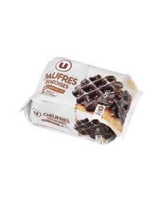 Gaufres liégeoises nappage goût chocolat U 320g