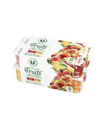 Yaourt aux morceaux de fruits panachés U 16x125g