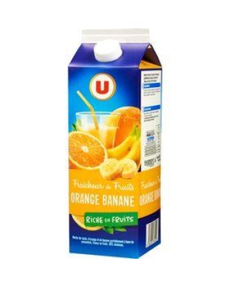 Fraîcheur de fruits orange/banane riche en fruits U brik 2L