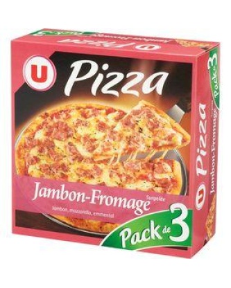 Pizza jambon /fromages U 3x350g 1,05kg