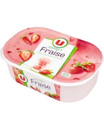 Sorbet fraise U, 550g