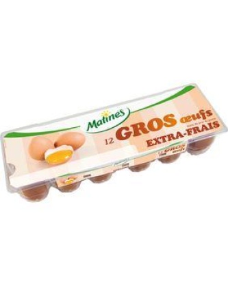 0eufs datés du jour de ponte MATINES X12 + jeu Pâques