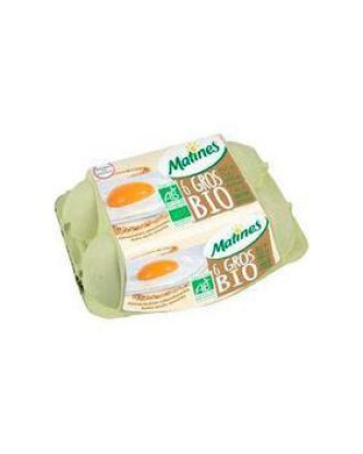 Oeufs biologiques calibre gros MATINES x6