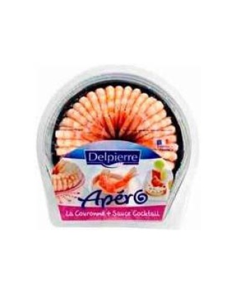 Couronne de queues de crevettes cuites décortiquées et sauce cocktail,130g