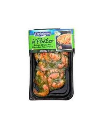 Queues crevettes ail/persil, élevées en Amérique Sud/Centrale, barquette de 200g