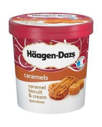 Crème glacée caramel biscuit cream speculoos HÄAGEN DAZS, 430g