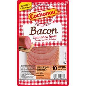 Bacon fumé COCHONOU, 10 tranches de 100g