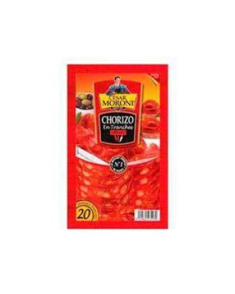 Chorizo fort, MORONI, 20 grandes tranches de 100g