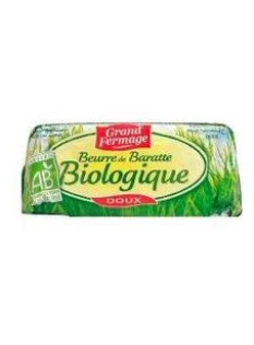 Beurre moulé bio.doux 82%mg GRAND FERMAGE 250g,