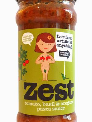 Sauce pour pâtes au zeste de basilic et d'origan sans sucre ajouté, Vegan 355g