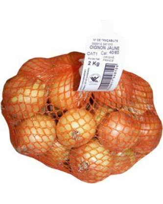 Oignon jaune, Calibre 40/60, France, filet 2kg