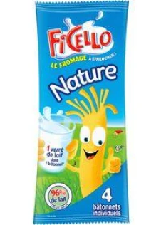 Fromage à pate filée pasteurisé FICELLO nature, 22,5%MG, x4, 84g