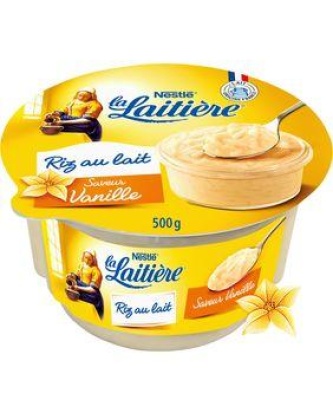 Riz au lait saveur vanille LA LAITIERE, 500g