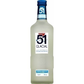 51 GLACIAL ; Apéritif 51 Glacial aux extraits naturels de menthe 70 cl
