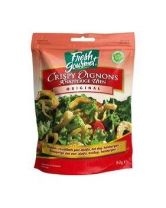 Crispy oignons, Saveur original, FRESH GOURMET, sachet 80g