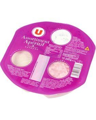 Assiette tartinable 3 saveurs houmous tarama tzatziki U, 225g