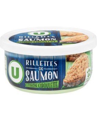Rillettes de saumon citron et ciboulette U 125g