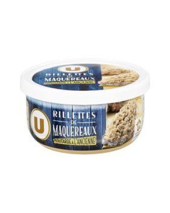 Rillettes de maquereaux moutarde à l'ancienne U 125g