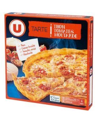 Tarte au thon tomates et moutarde à l'ancienne U, 400g