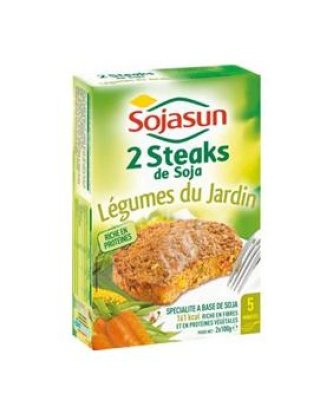 Steak soja légumes du jardin SOJASUN x2 200g