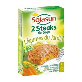 Steak soja légumes du jardin SOJASUN x2 200g
