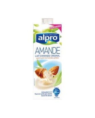 Lait d'amande Original UHT ALPRO, en brique de 1 litre