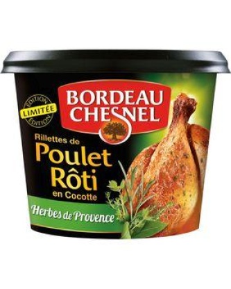 Rillettes de poulet rôti en cocotte aux saveurs de saison, BORDEAU CHES NEL, pot de 200g