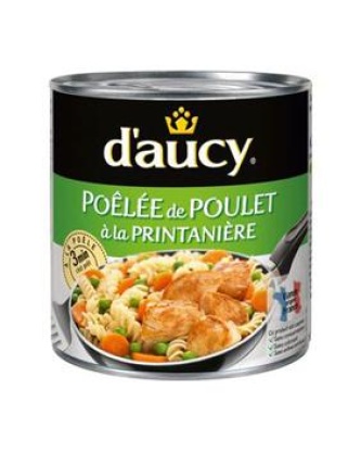 Poêlée de poulet à la printanière D'AUCY, boîte 1/2 de 290G
