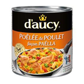 Poêlée de poulet façon paëlla D'AUCY, boîte 1/2 de 290G