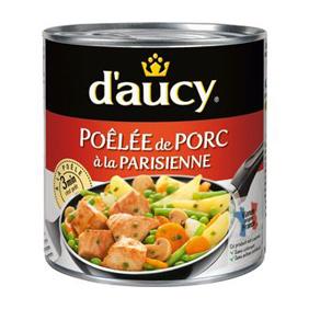 Poêlée de porc la parisienne D'AUCY, boîte 1/2 de 290G