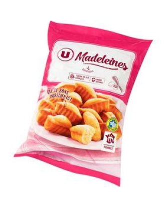 Madeleine coquille aux oeufs MGV U, sachet de 450g