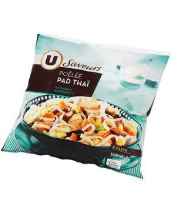 Poêlée pad thai au poulet et nouilles de riz U SAVEURS, 600g