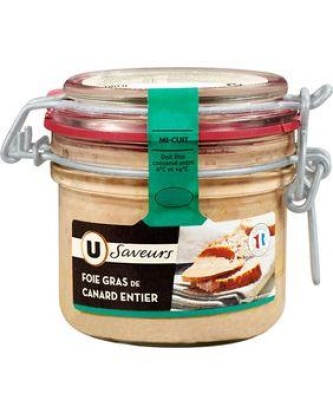 Foie gras entier U SAVEURS, bocal de 180g