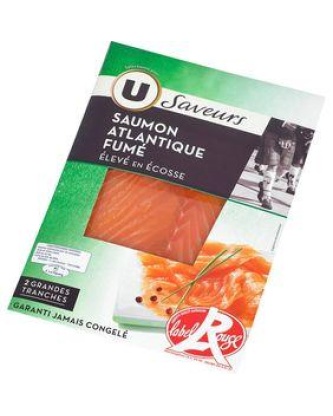 Saumon fumé d'Ecosse Label Rouge U, 2 tranches, 80g