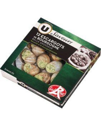 Escargots de Bourgogne Label Rouge U SAVEURS, 12 pièces, 97g