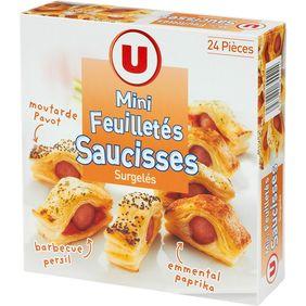 Mini feuilletés à la saucisse U, 24 pièces, 384g