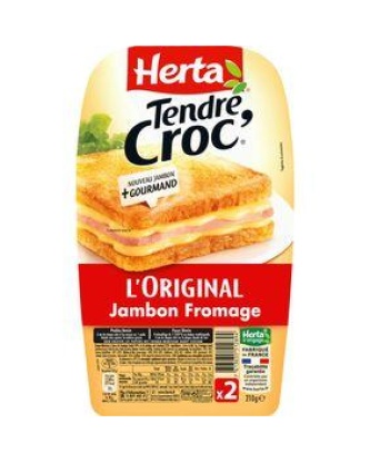 Tendre croc'l'original jambon fromage HERTA, 210g