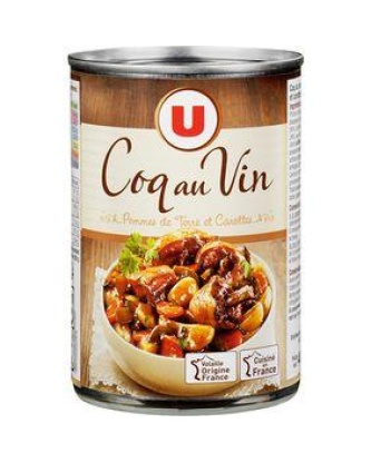 Coq au vin U, boîte 1/2, 400g