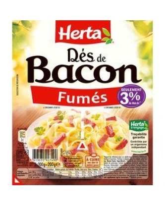 Dés de bacon, HERTA, 200g
