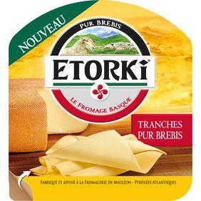 Fromage au lait pasteurisé de brebis en tranches, 32% de MG, ETORKI, 120g