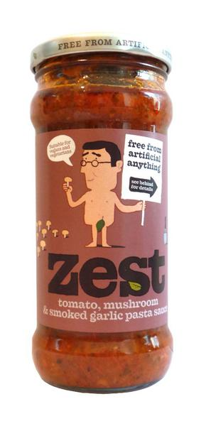 Sauce pour pâtes aux zestes de champignons et à l'ail fumé sans sucre ajouté, Vegan 340g