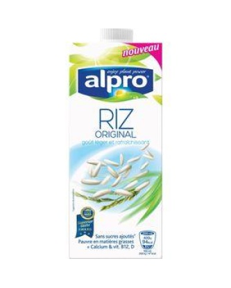 Boisson au riz avec calcium et vitamines ajoutés, ALPRO, 1 litre