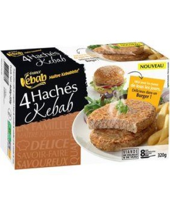 Haché de kebab volaille et veau, FRANCE KEBAB, 4x80g