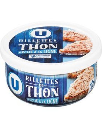Rillettes de thon pêché à la ligne U 125g