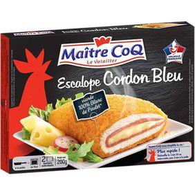 Escalope cordon bleu poulet MAITRE COQ, étui x2 de 200g