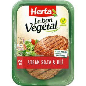 Steak de soja et blé, HERTA Bon Végétal, 150g
